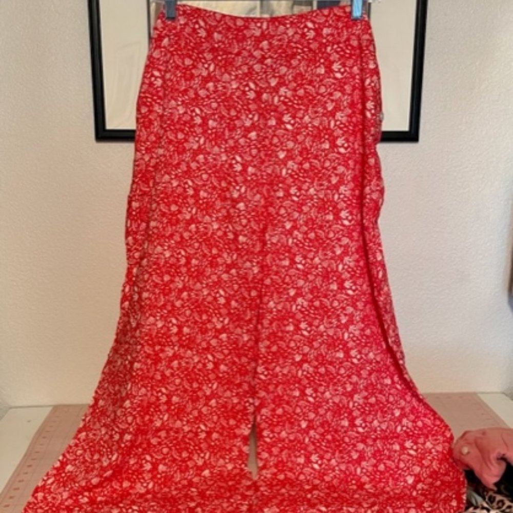 Bernie Dexter wide leg pant & tie shirt set